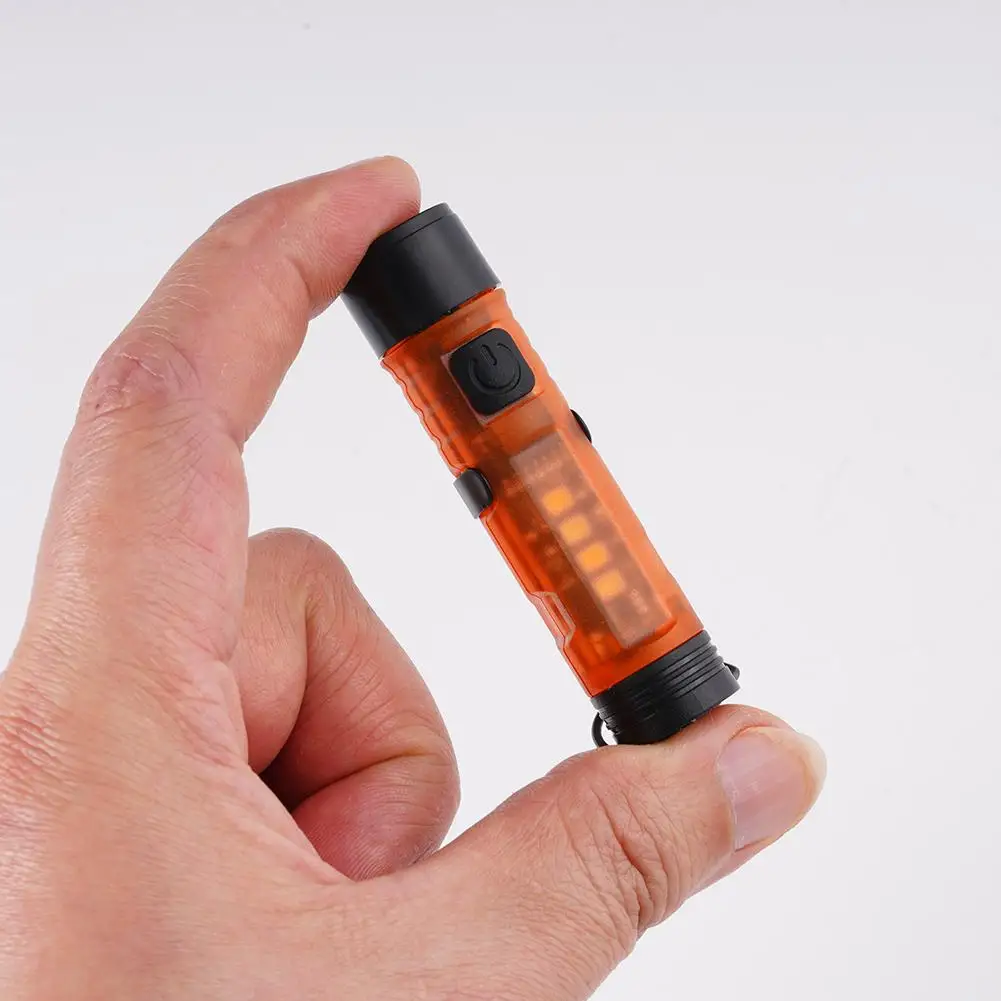 1/4PCS Gopeak Pocket Mini Flashlight Outdoor Key Clip Cap Ambient Led Long Endurance Disaster Relief Emergency 5050 Small Light