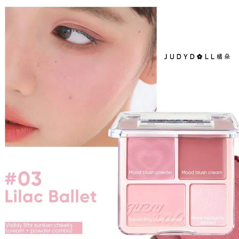

Judydoll 4-цветная пудра, румяна, крем, глина, палитра хайлайтеров, матовая расширяющаяся цветная подсветка, осветляющий макияж для лица