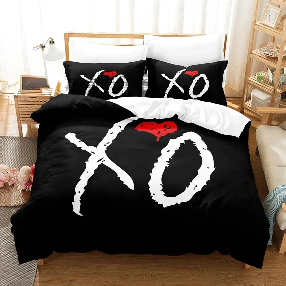 

New XO The Weeknd Bedding Set Single Twin Full Queen King Size Bed Set Aldult Kid Bedroom Duvetcover Sets 3D Print Bed Sheet Set