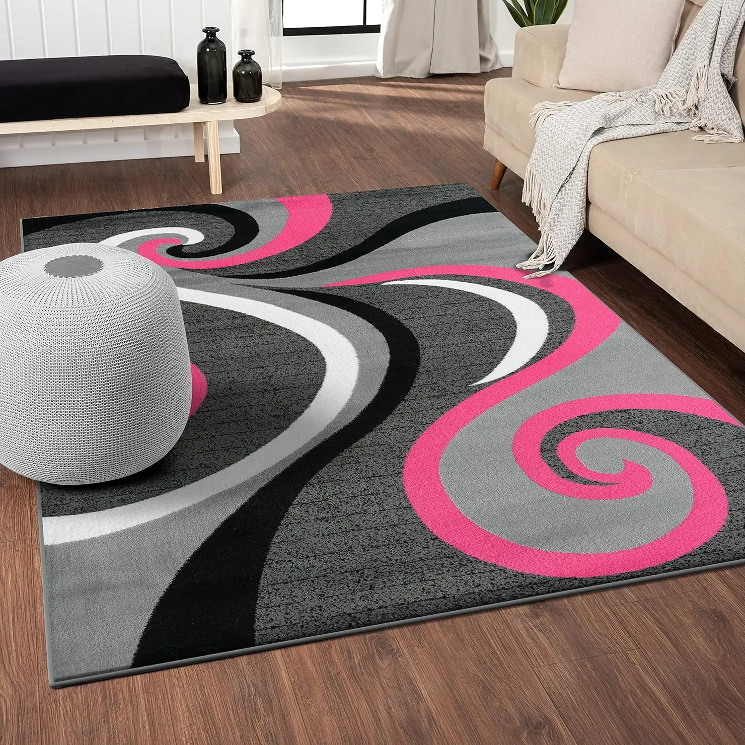 Modern Swirls Carpet for Living Room Home Decor Sofa Table Large Area Rugs Anti-slip Hallway Balcony Rugs Bedroom Floor Mat