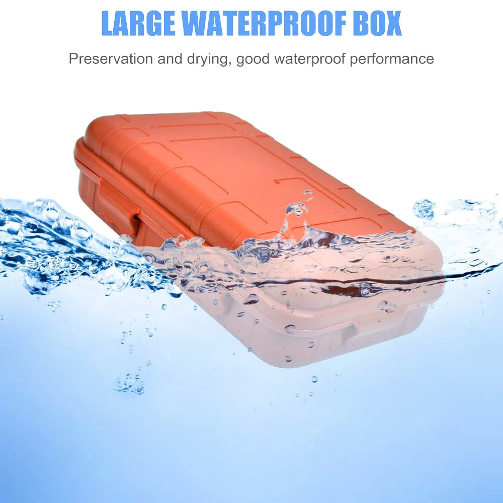 Organizer Box Survival Soil Color Plastic Waterproof Shockproof Airtight Carry Case New S Size Square Shape Modern Style Tools