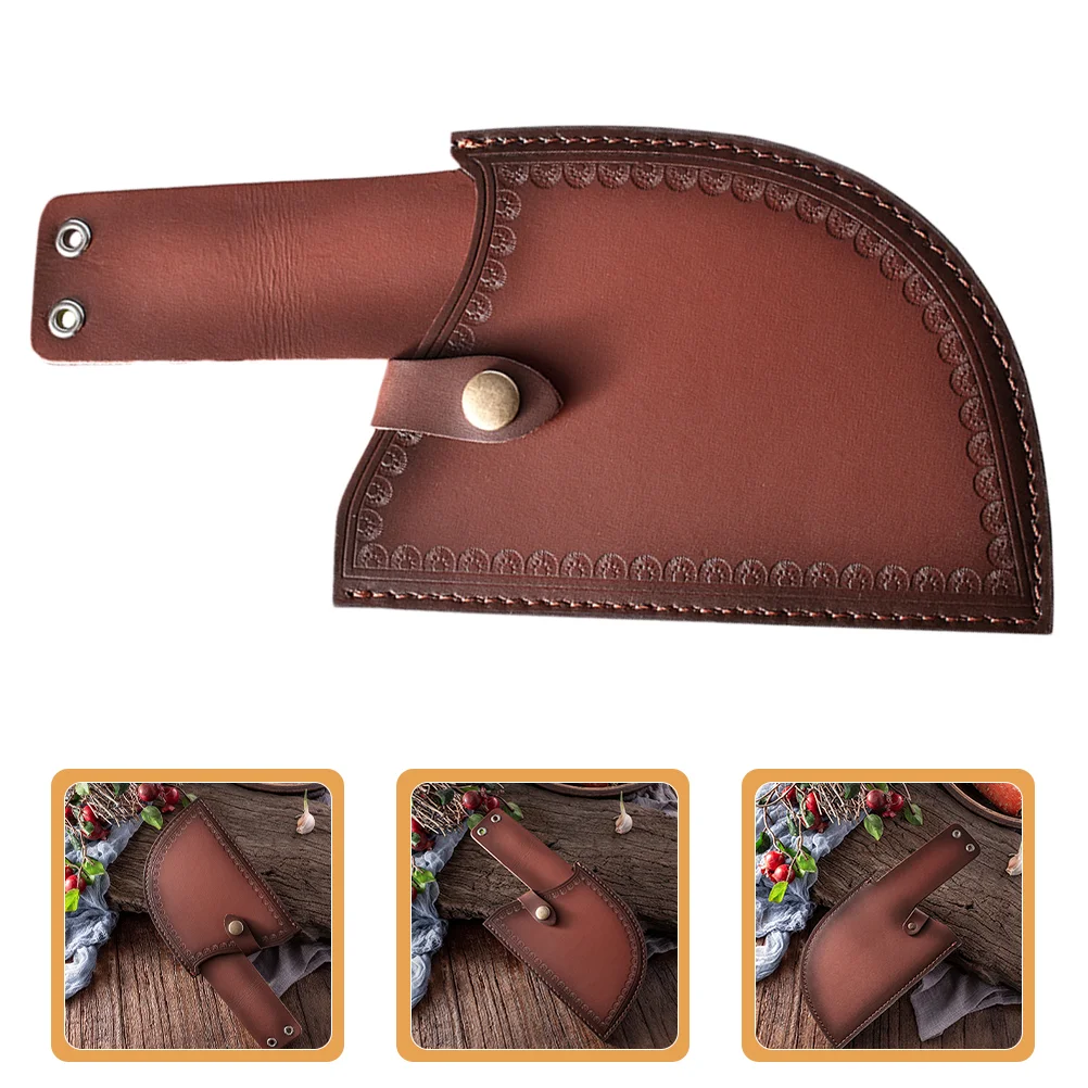 Kitchen Knife Cowhide Tough Structure Knives Protector Safe Cover Useful Protection Reusable Case Top Layer Guard