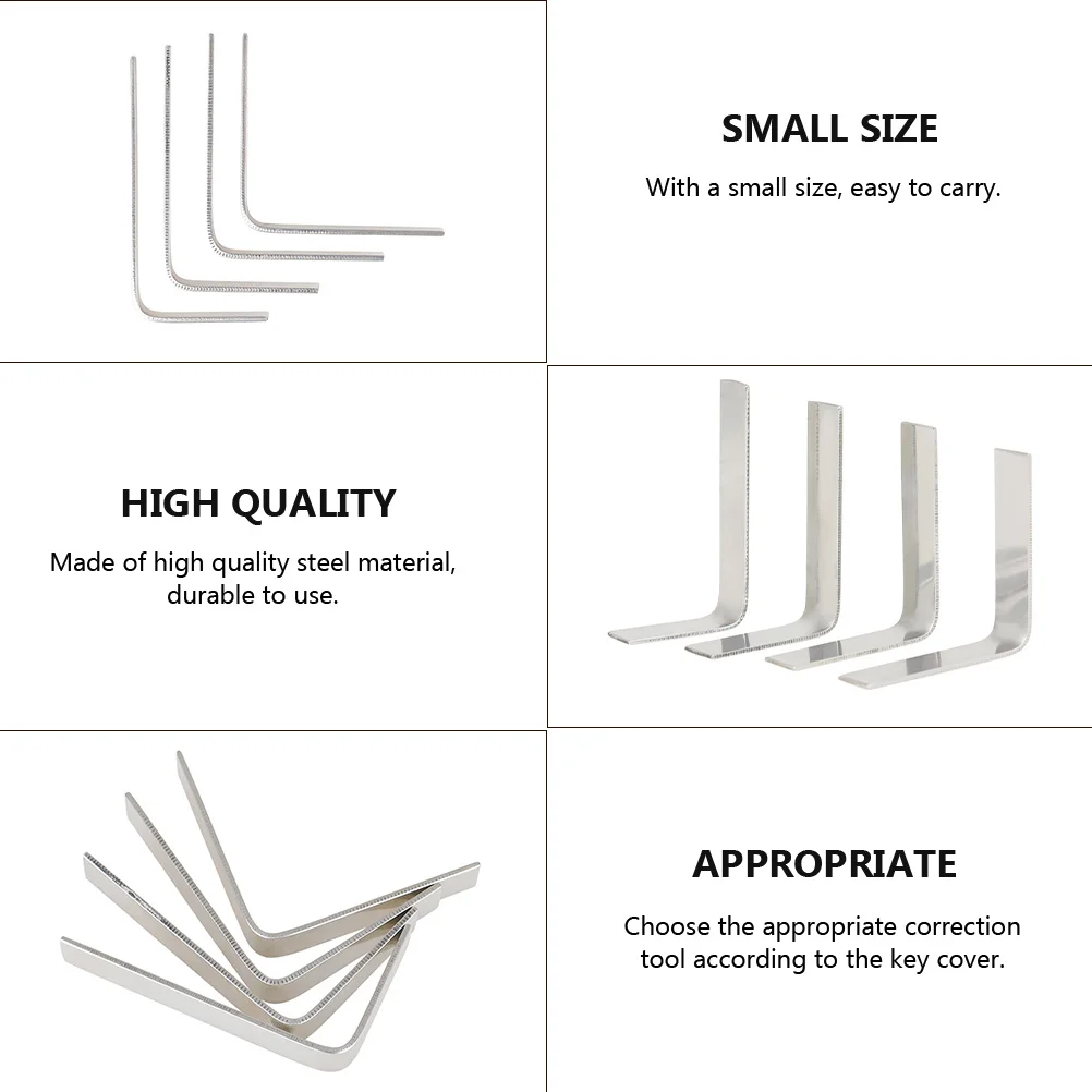 

1Set Wind Instrument Repair Tool Key Cover Correction Kit Steel Durable Tools for Saxophone Pad Air Leak Prevention