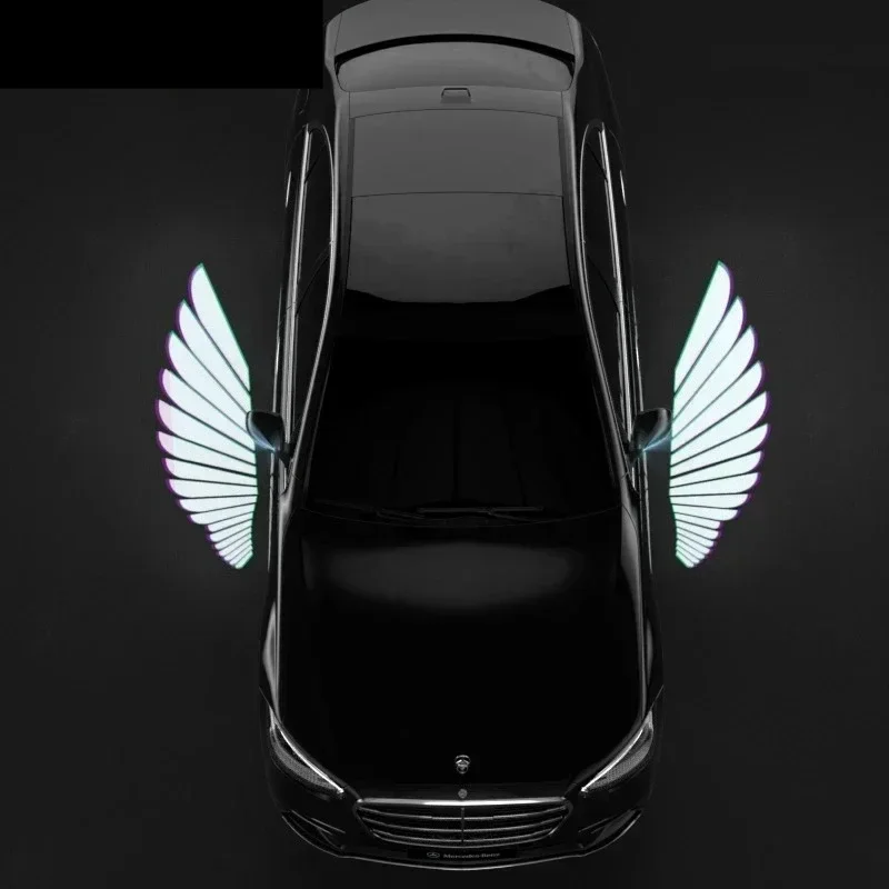 

12V Car Angel Wings Welcome Light Dynamic Rearview Mirror Carpet Light Led Ambient Light Decorative Atmosphere