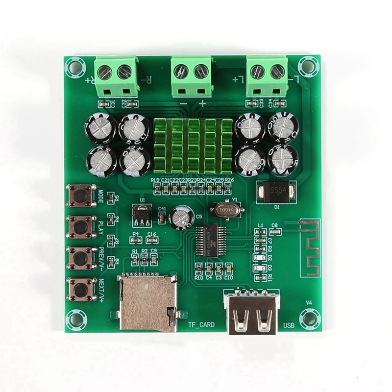 XH-M422 Bluetooth Amplifier Board Module TPA3116D2 Integrated Bluetooth F-Card Playback Amplifier Board Dual 50W Module Durable