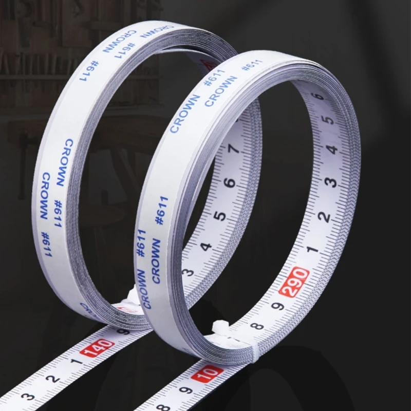 Self-adhesive Tape Measure Steel Tape Ruler Metric Scale 2/3Meters Woodworking