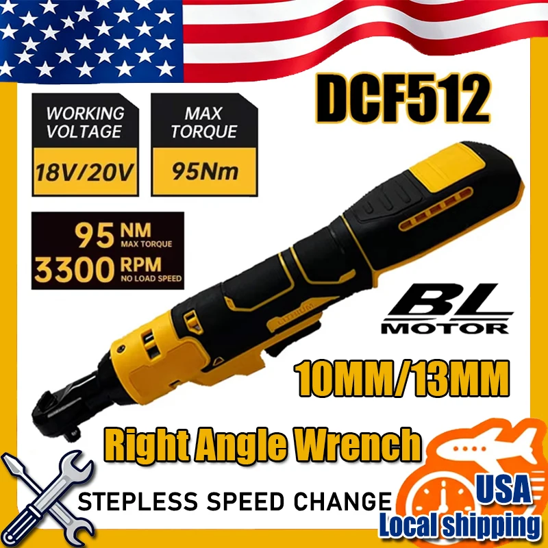 DCF512 1/2 بوصة فرش السقاطة الزاوية اليمنى وجع LED سائق لاسلكي متغير السرعة مفتاح الطاقة 20 فولت أدوات كهربائية تناسب ديوالت #1