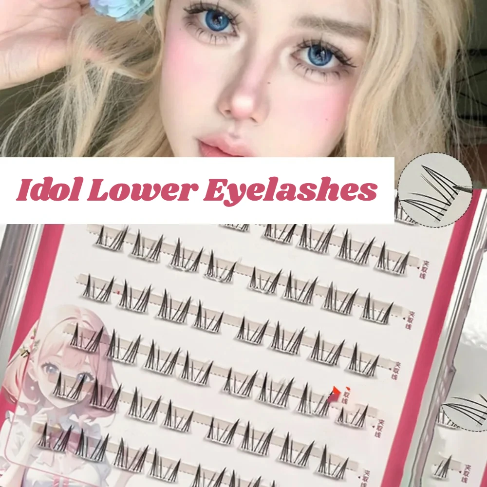 

64 Clusters Lazy Upgrade Lower Eyelashes Self-adhesive Natural Comic Fairy False Eyelash Photogenic Light Makeup Lashes