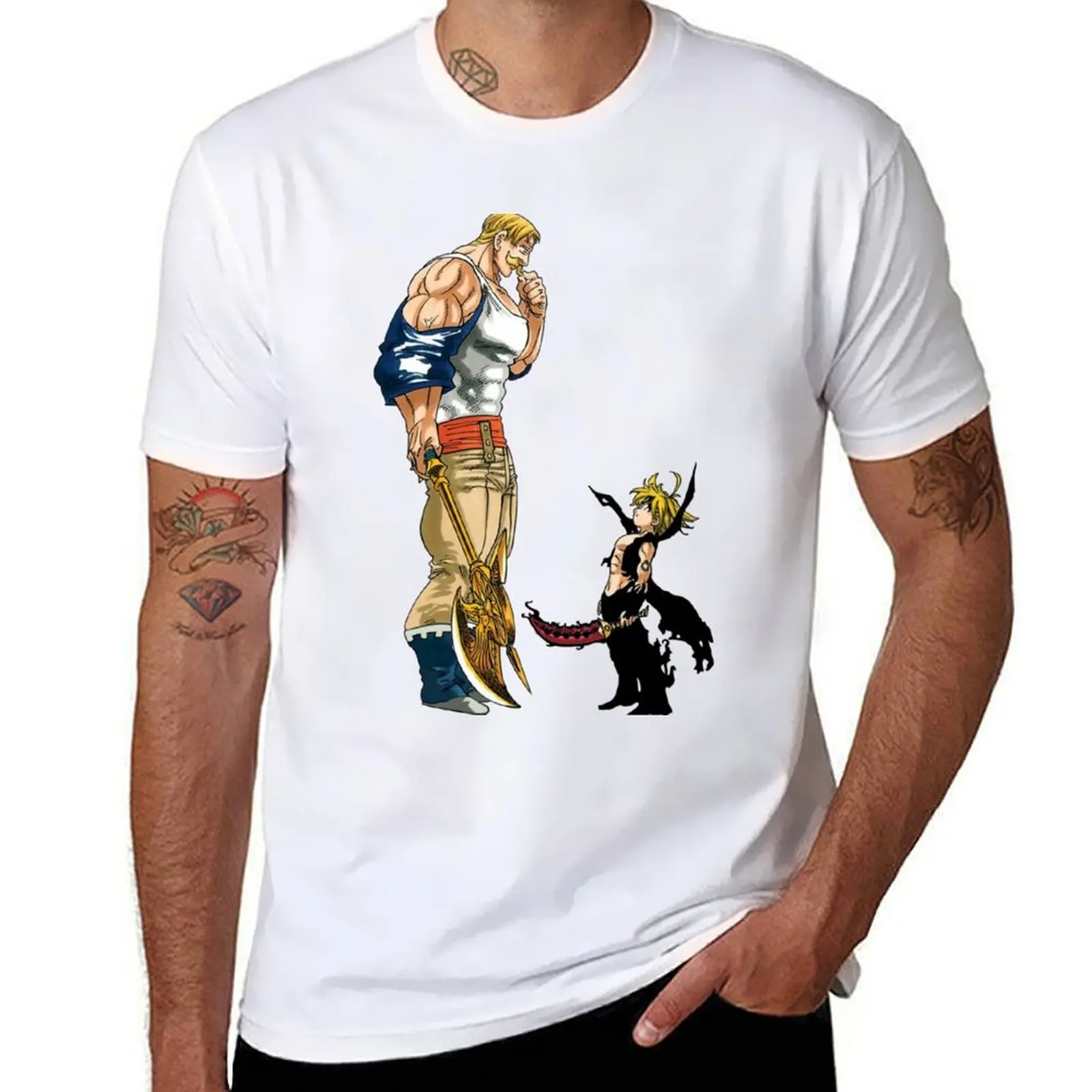 

Escanor vs Meliodas T-Shirt t shirt man designer man graphic t shirt T-Shirt