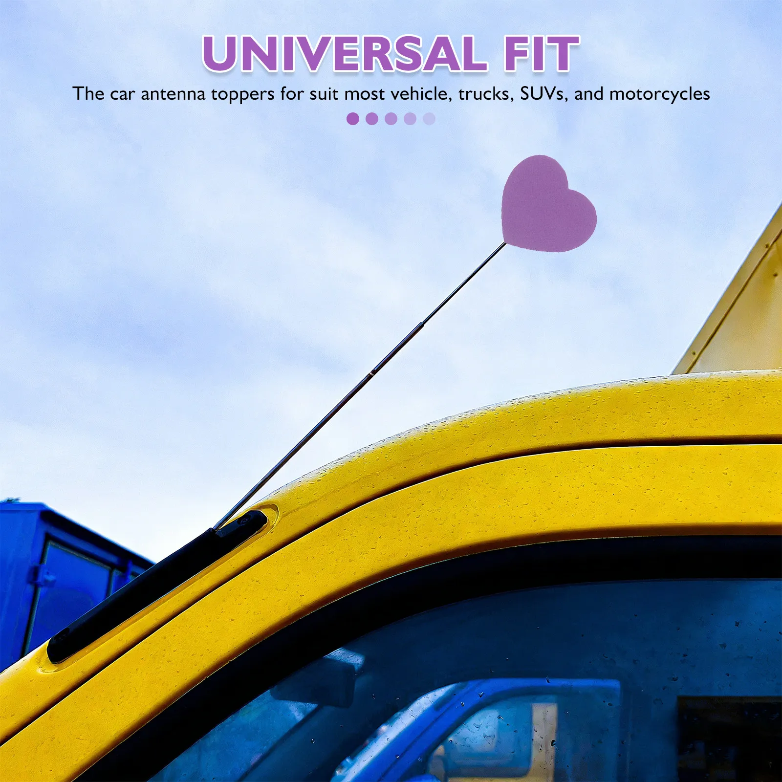 

5 шт. милых шариков-украшений для автомобильной антенны в форме сердца, универсальные внешние декоративные элементы для грузовиков, внедорожников и автомобилей, облегчающие поиск парковки