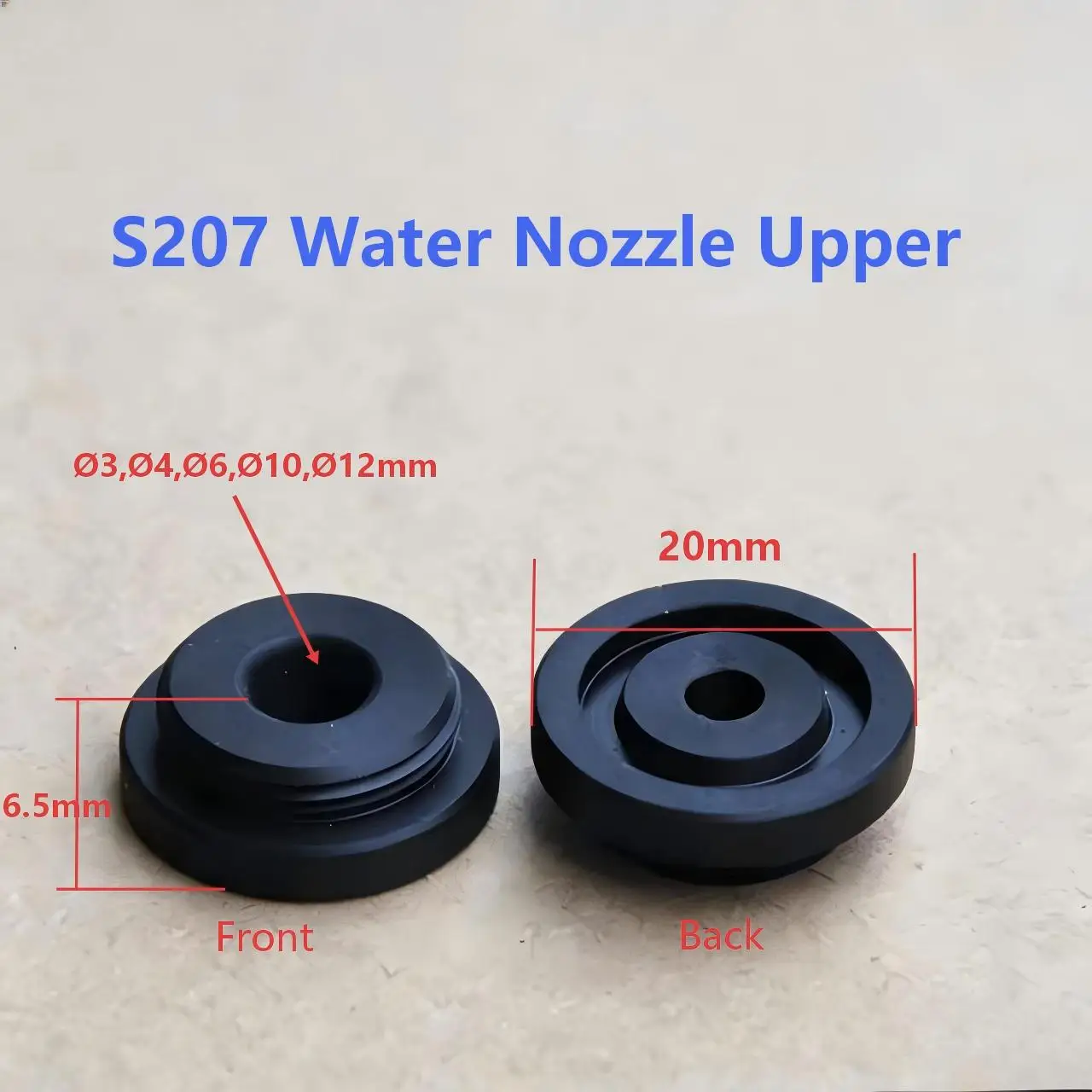 2PCS Water Nozzle Upper S207,Ø3,Ø4,Ø6,Ø10,Ø12mm 3082997,3082998,3081604,3081606,3081868,0200751,W400886B,118213