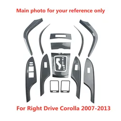 Carbon Fiber Printed for Toyota Corolla Axio Altis 2007 2008 2009 2010 2011 2012 2013 Center Gear Panel Window Control Cover