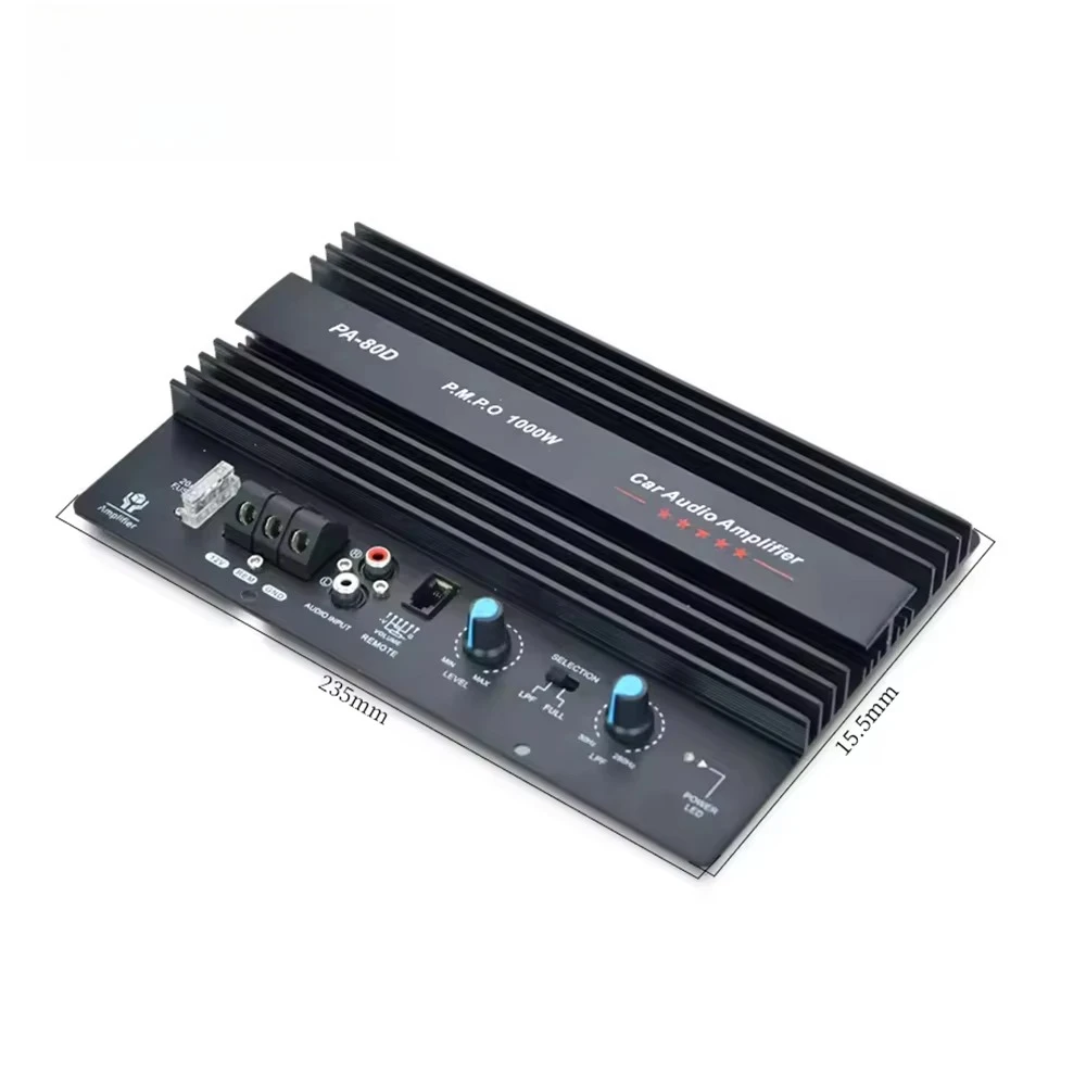 Car modification DIY car enthusiast fever1000W High Level Input Big Power Mono Sound Car Small Audio Unit for Subwoofer Use
