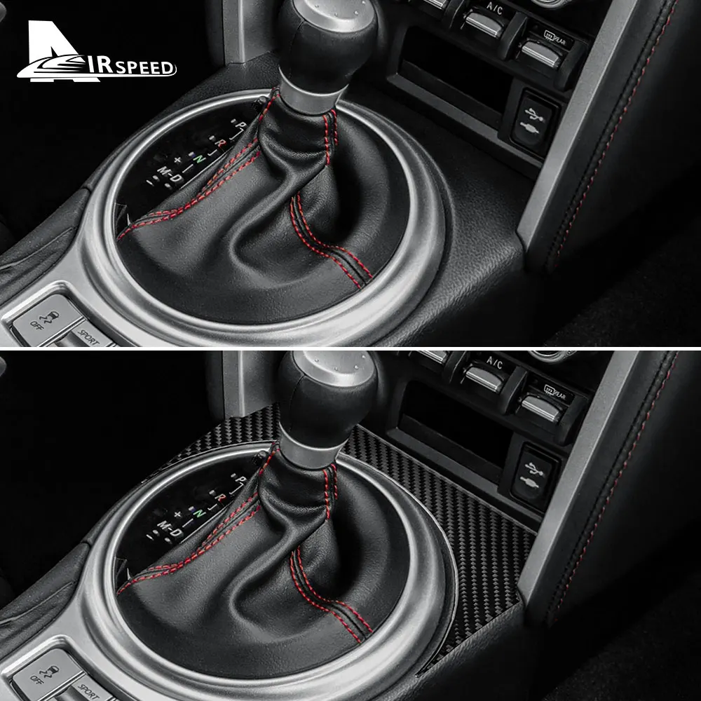 Sticker For Toyota GT86 Subaru BRZ 2012-2020 Car Gear Shift Panel Cover Protector Interior Trim Real Carbon Fiber Accessories image 4