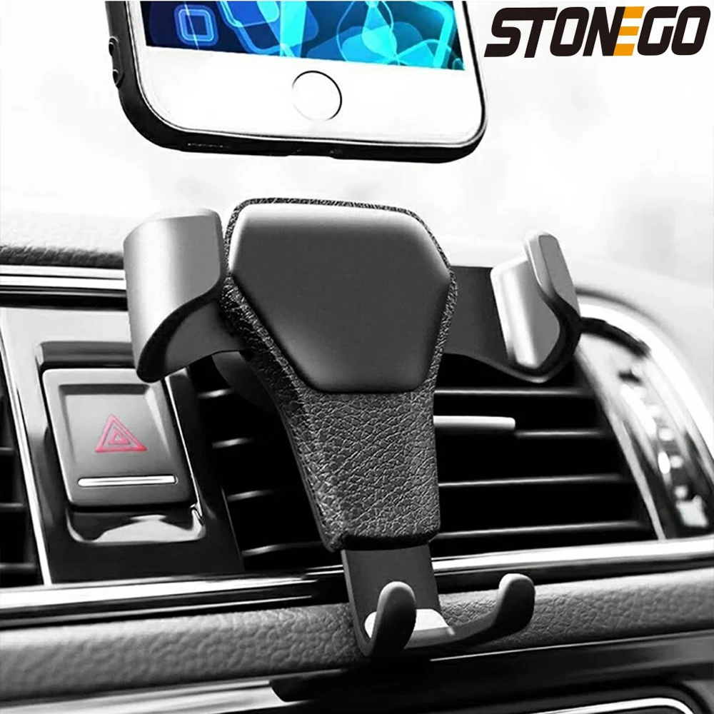 Universal Gravity Auto Phone Holder Car Air Vent Clip Mount Mobile Phone Holder CellPhone Stand Support For Phone Pack of 1