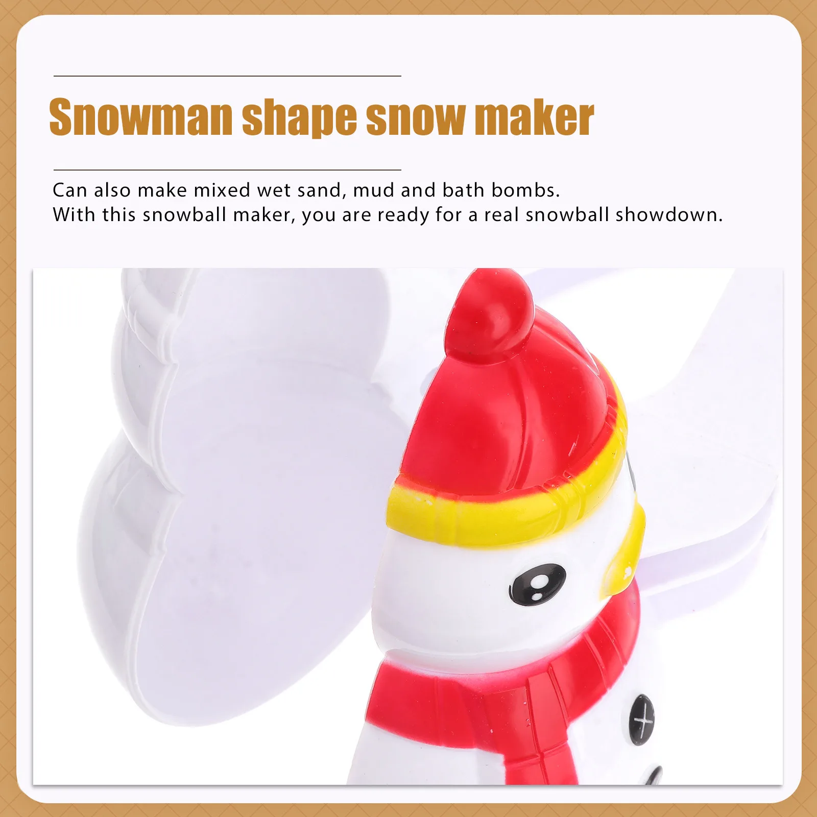 2Pcs Maker Fun Snowman Shape Clips Non-Slip Handle Winter Snow Play Frostbite Outdoor Winter Activities