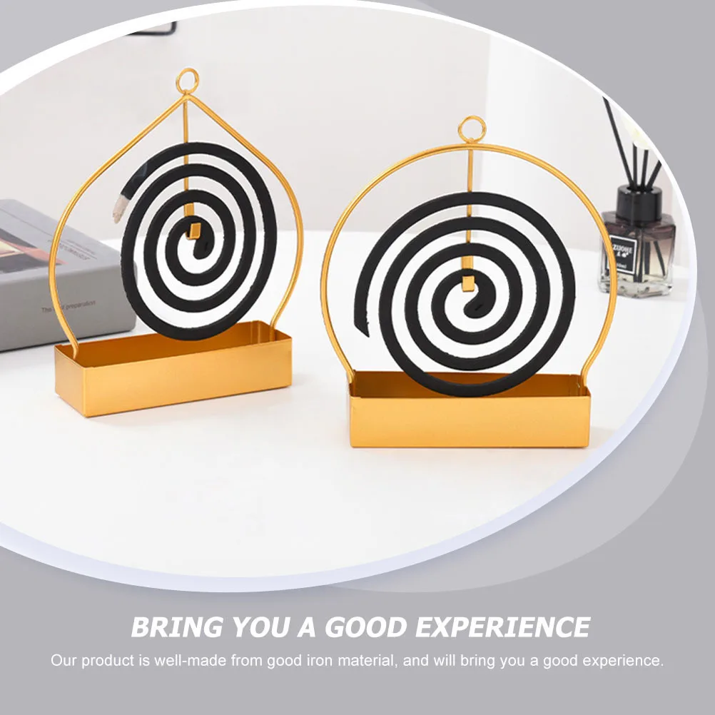 

Household Rack Delicate Iron Incense Coil Holder Indoor Outdoor Decorative Stand Storage Rack for Home Bedroom