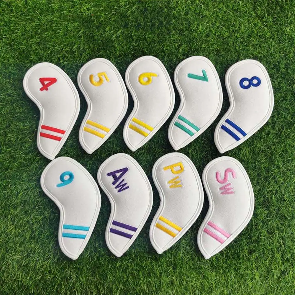 Juste de club de golf avec numéro de conception, couvre-tête, couvre-club, couvre-sauna en fer, accessoires de putter, 4-9,P,S,A