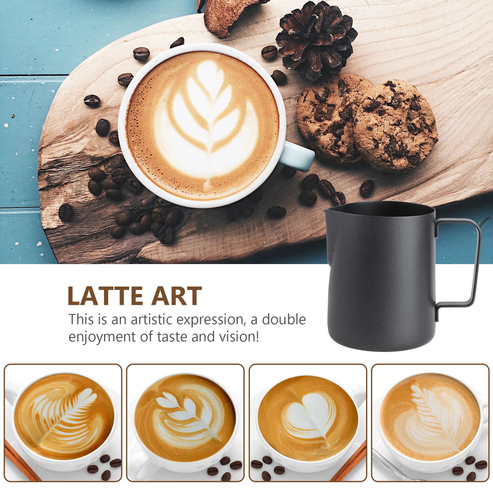 

Milk Frothing Pitcher Stainless Steel Eco-Friendly Espresso Macchiato Cappuccino Latte Art Design Coffee Pitcher