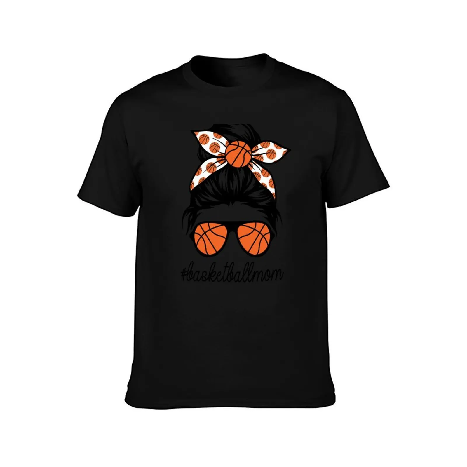 Bleached Basketball Mom, Messy Bun Player Mom Mother's Day T-Shirt man graphic t shirt T-Shirt