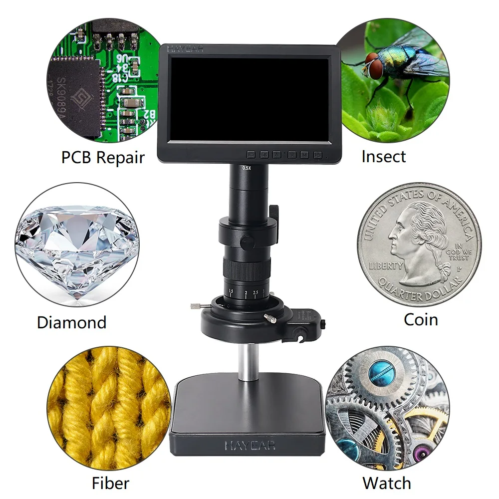 

26MP 1080P FHD Microscope Camera Digital Electronic Microscope 7 Inches ALL-in-One Microscope for Phone Repair PCB Soldering