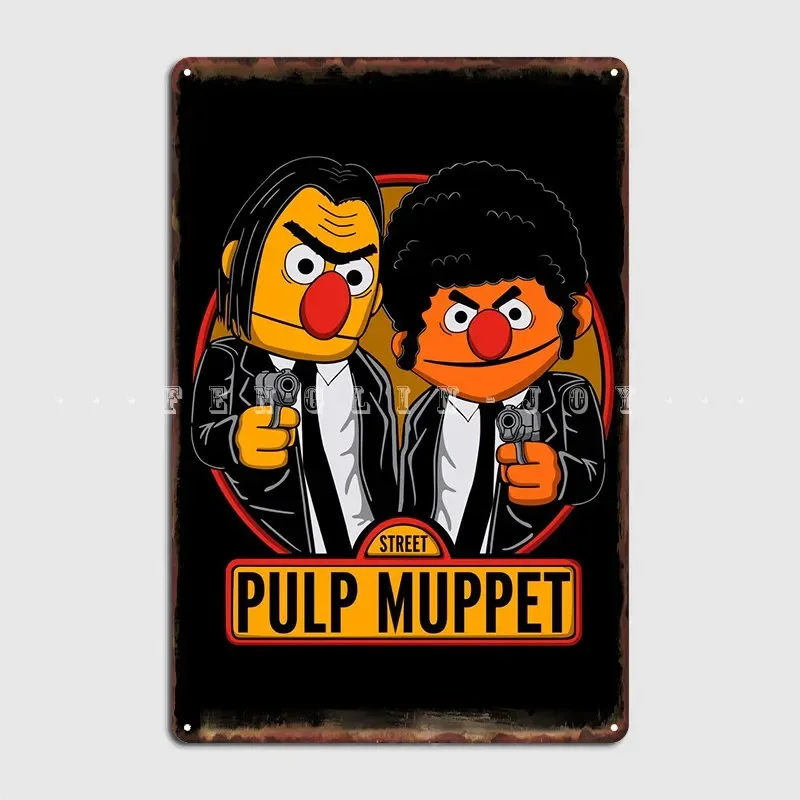 Pulp Muppet Poster Metal Plaque Cinema Garage Cinema Classic Wall Decor Tin Sign Poster