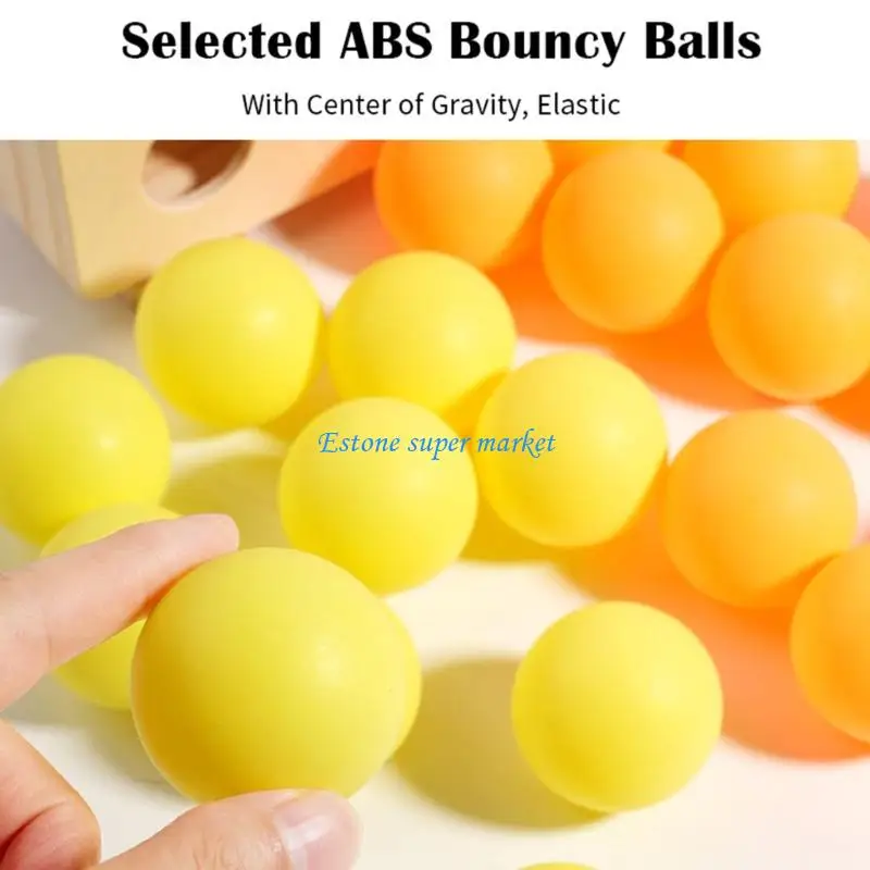 090B Multiplayer Wooden Bounce Ball Four In A Row Game Set For Parties Team Building And Family Bonding Activity Engaging