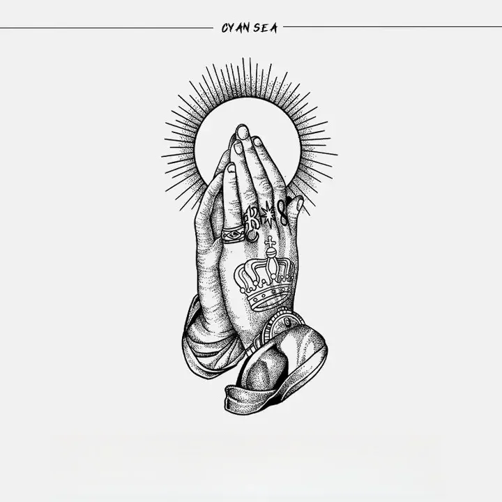 

Herbal Juice Christian Crown Blessing Temporary Tattoos Waterproof Fake Tattoo Body Art Tatoo Body Stickers Last for 15 Days