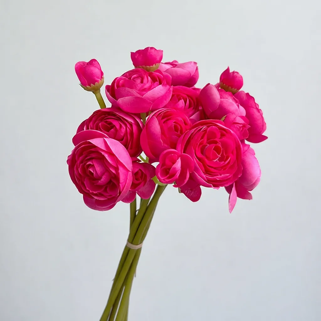 Silk Camellia Fake Flower Bouquet Realistic Artificial Plant For Interior Home Decoration Wedding Table Ornament Floral
