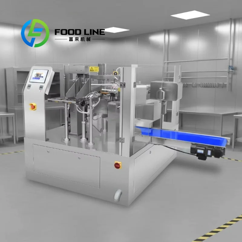 Premade Bag Filling Sealing Machine Caster Mobile Base Supports Flexible Position Adjustment Integrated Production Workshops