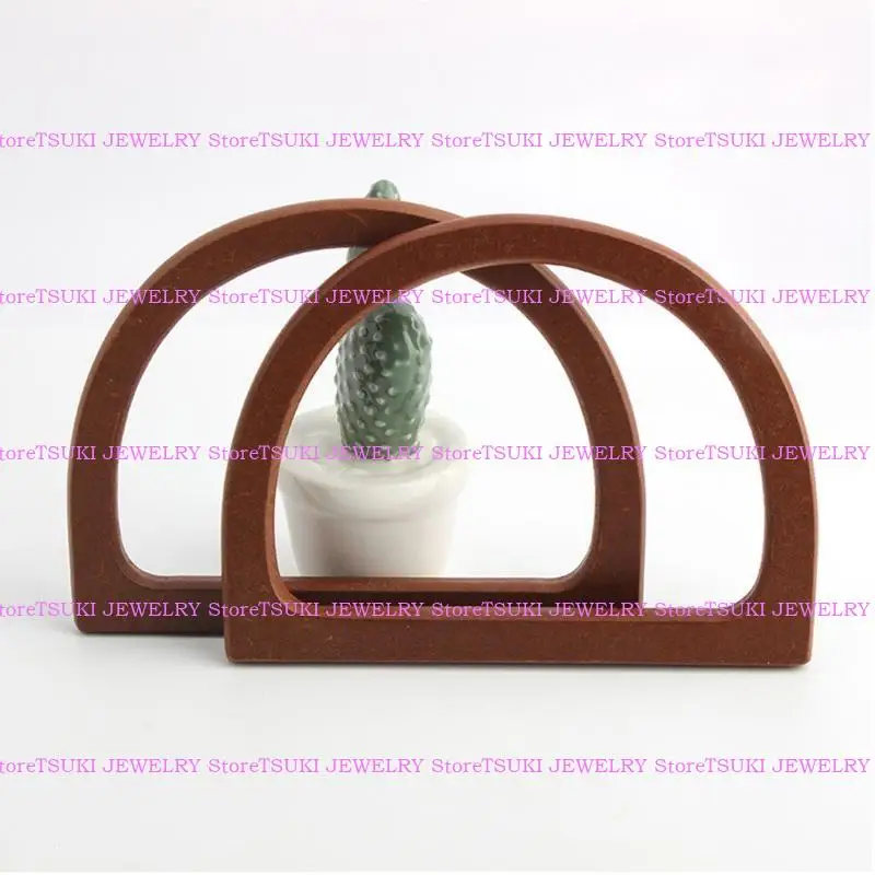 

62KE D Wooden Purse Handles Replacement for Handcrafted Handbag DIY Bag