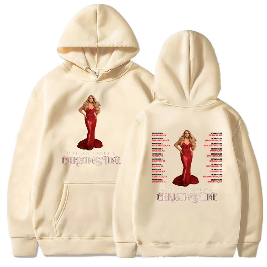 Mariah Carey's Kerst Tijd Hoodies Dames/Mannen Kleding Lange Mouw Winter Fleece Sweatshirts Ropa Mujer Sudaderas Unisex Hoody