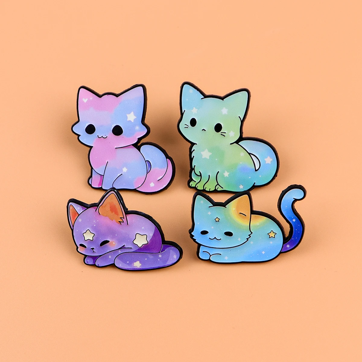 

Cute Rainbow Cat Enamel Brooches For Women Lapel Pins Badge on Backpack Costume Accessories Fashion Jewelry Gifts for Friends