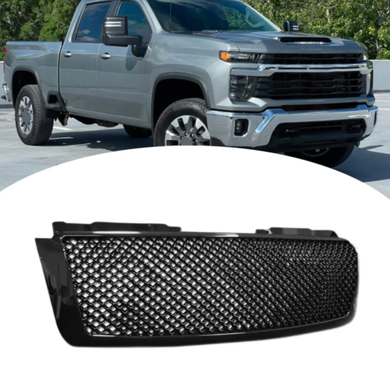 GM1200578 Mesh Front Bumper Grille Car Front Hood Trim, Protection Net, for Chevy Tahoe Suburban Repair Parts Heavy Duty