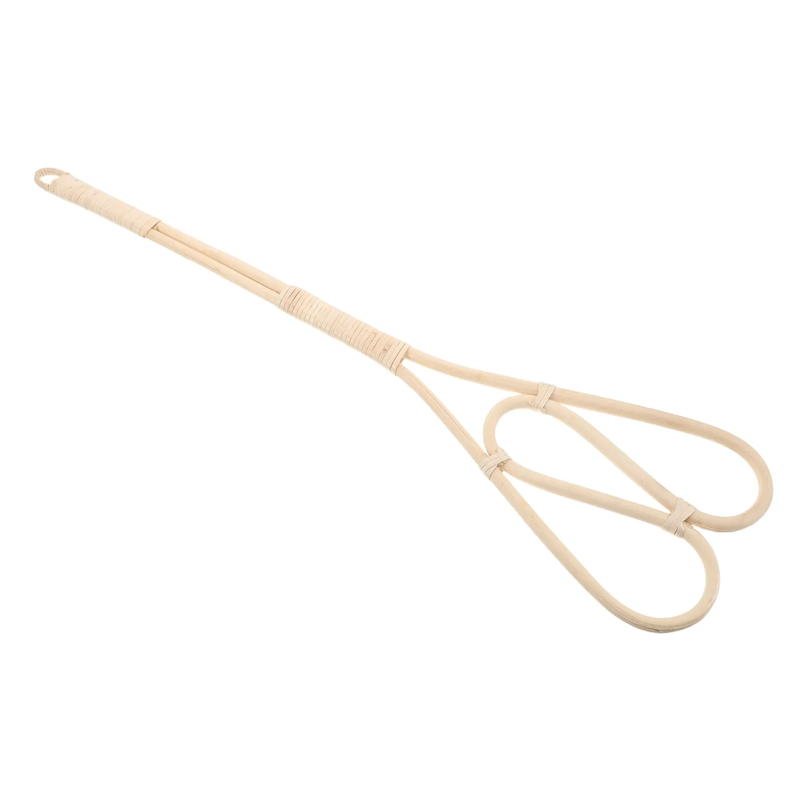 

Rattan Quilt Duster 25.15X6.09X0.39" Long Handle Carpet Beater Dust Removal Tool Handheld Rug Fluffer Natural Woven Mattress