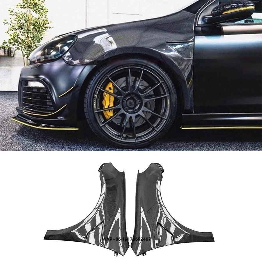 

ForVolkswagen Golf 6 MK6 GTI R20 2009-2013 Upgraded Carbon Fiber Front Fenders Car Bumper Air Vent Fender Mudguard Car Body Kit