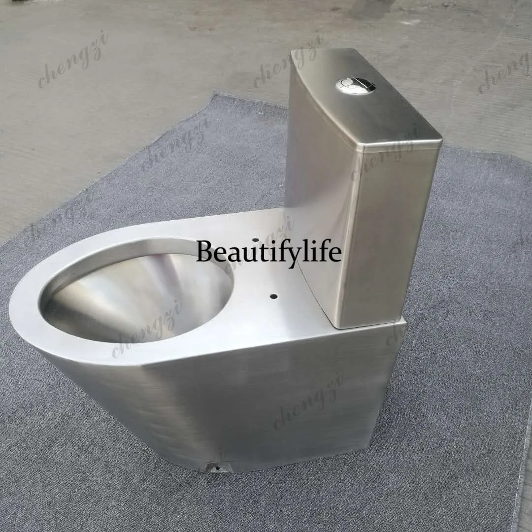 z331 304 Stainless Steel Commercial Toilet Caravan Toilet High-efficiency Water-saving One-piece Toilet