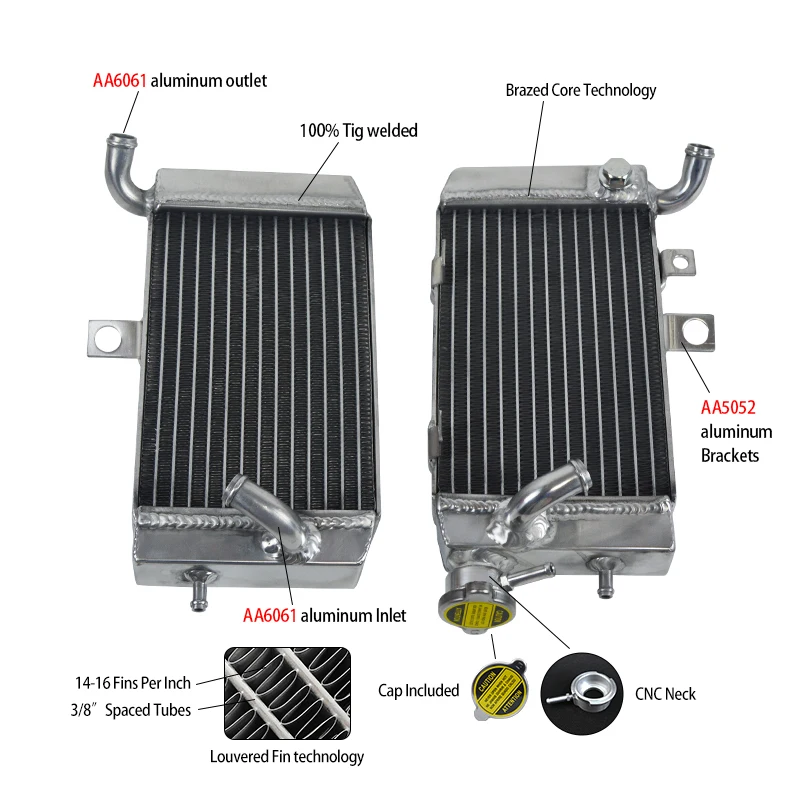 

Aluminum Radiator Cooler Cooling Coolant For 1990-2000 Honda XRV750 XRV 750 Africa Twin 1990 1991 1992 1993 1994 1995 1996 1997