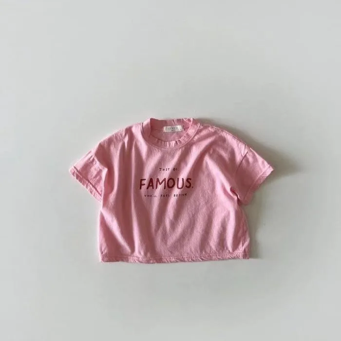 2024 Summer New Baby Short Sleeve T Shirt Boy Girls Letter Print T Shirt Cotton Kids Tee Infant Cute T Shirt 0-24M Baby Clothes