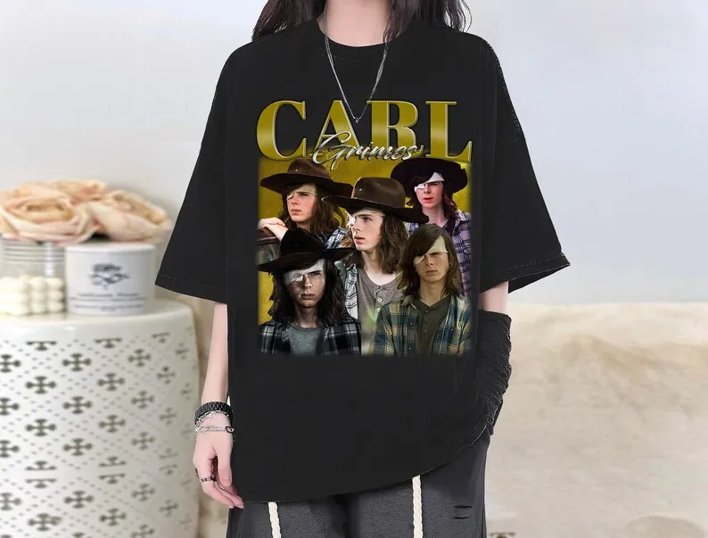 Camiseta unisex Carl Grimes, fan del actor Carl Grimes, camiseta Super Star, camiseta para adultos