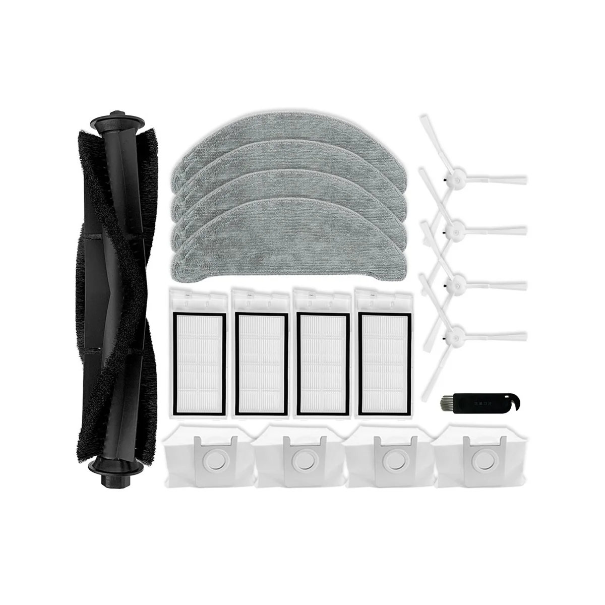 

A13G-For XCLEA H30 Plus H40 Plus Robot Vacuum Cleaner Replacement Spare Parts Main Side Brush Hepa Filter Mop Cloth Dust Bag