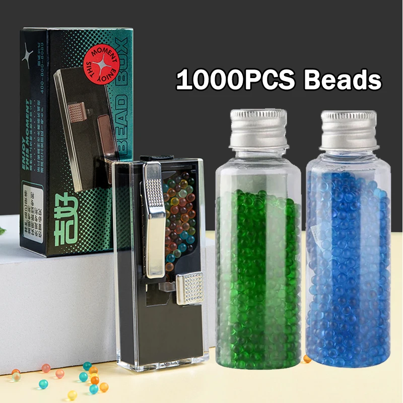 1000PCS Cigarette Explosion Beads DIY Mix Fruit Power mint taste with Handy Pusher Box Black Ice mint Brush Ball For Smoking