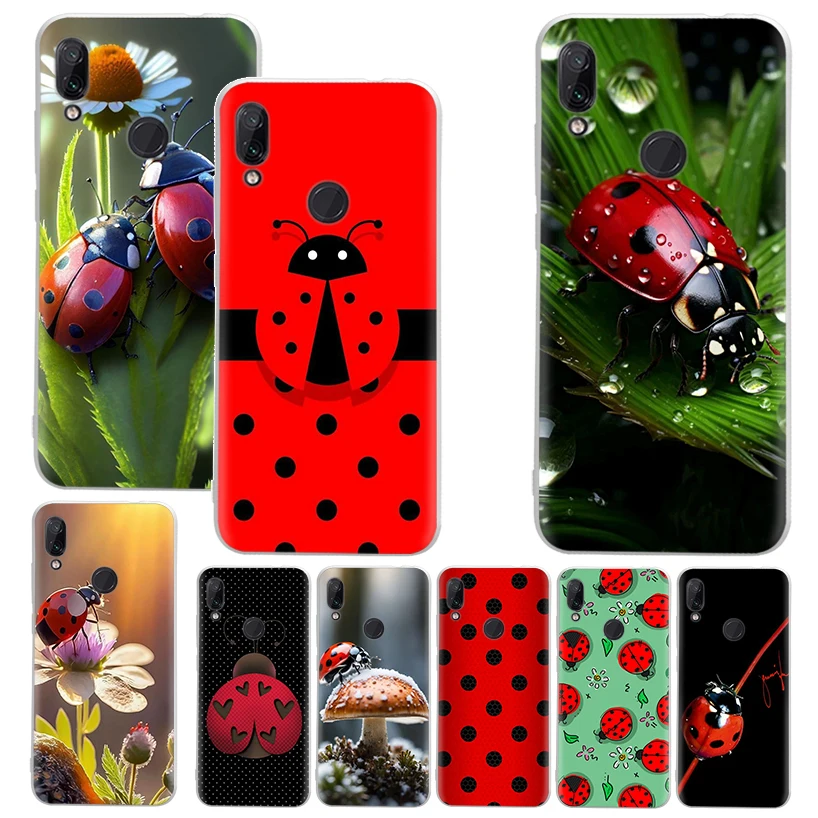 Insect Seven-Star ladybug Phone Case For Xiaomi Redmi 9 9A 9C 9T 10 10A 10C 12 12C 8 8A 7 7A 6 6A S2 K20 K40 Pro Soft Silicone C