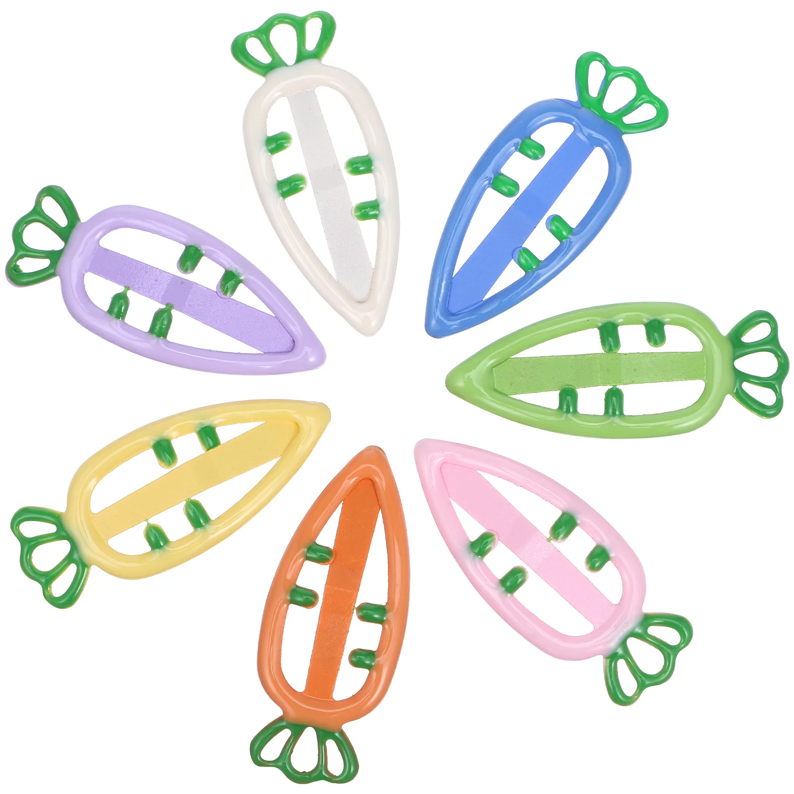 21 fermagli per capelli a forma di carota, mollette con design a frutta carina per ragazze, fermagli per capelli per bambini alla moda color caramello con forte impugnatura