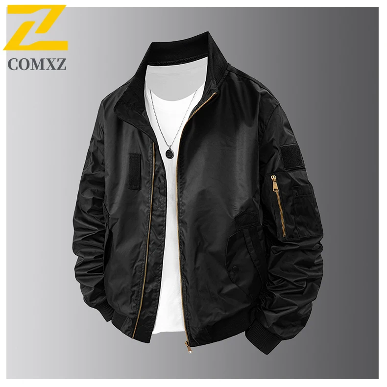 

2025 Autumn Winter Men's Casual Jacket Fashionable Versatile Loose Workwear Flight Coat Outdoor Sports Baseball Suit Windbreaker