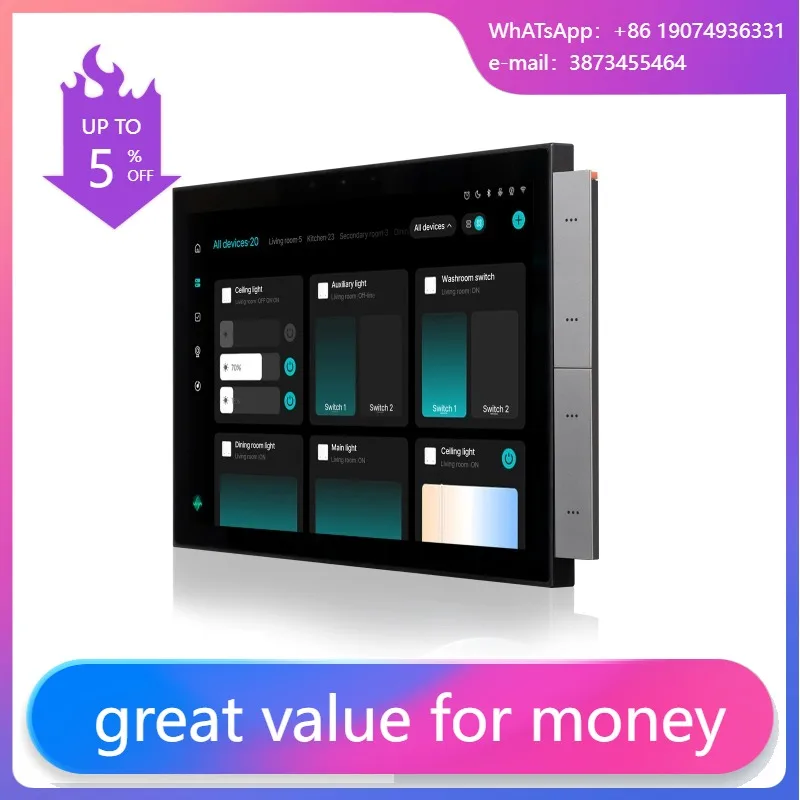 2026 Moes Tuya 10.1 Inch Smart Control Panel Multi Mode Wall Mount Wifi Zigbee Bluetooth PoE Smart Touch Panel Home Automation