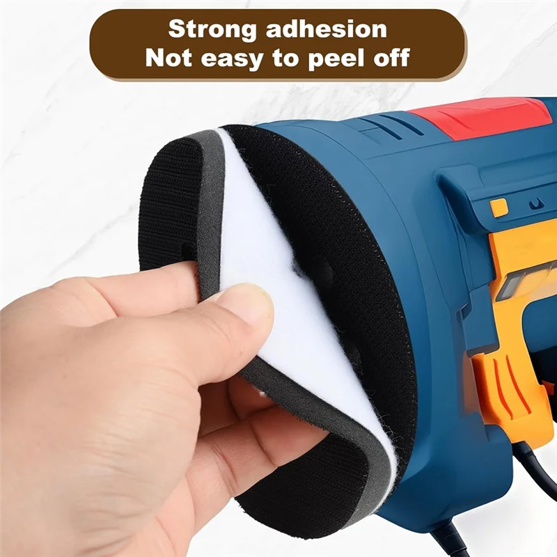 

AB47-5 Inch 8 Holes Soft Density Interface Pads Hook And Loop Sponge Cushion Buffer Round Backing Pad Foam Sanding Pads 4Pack