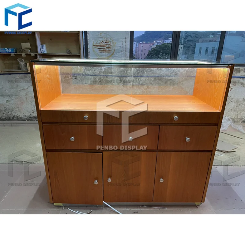 2025customized.One-shop Design Jewellery Display Showcase Customized Jewelers Display Glass Display Cabinet with Lock