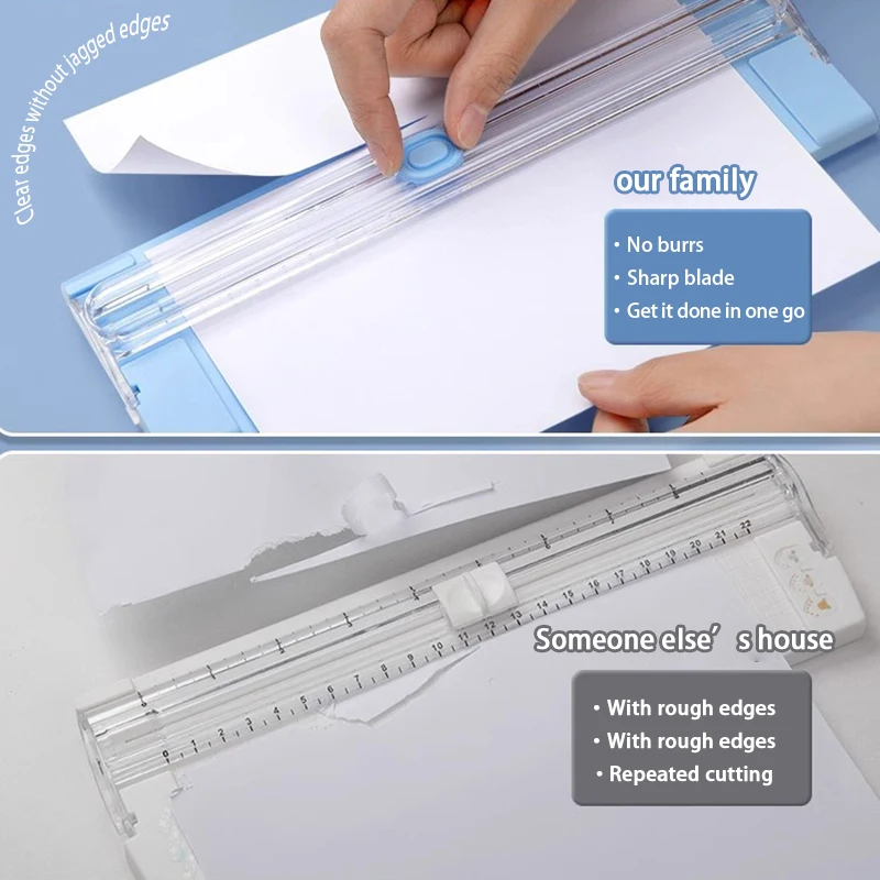 【A4 Bidirectional Cutting Paper Cutter With Pull-out Ruler For Photo Trimmers Scrapbook Lightweight Cutting Mat Machine】