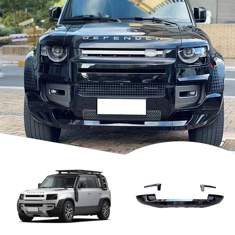 4 Series Carbon Fiber Front Lip Spoiler for land rover defender front bumper spoiler add on 2022 2023